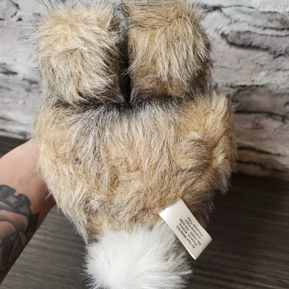 Kathy's Kreations Fuzzy Brown Easter Bunny Cottontail Rabbit Made in USA Big Ear